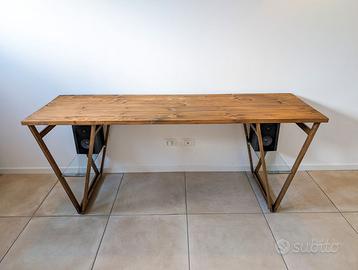 Scrivania / Tavolo in legno lamellare  200 x 60 cm