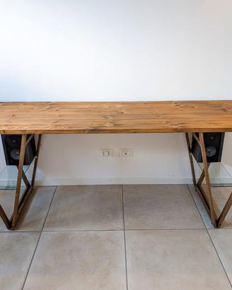Scrivania / Tavolo in legno lamellare  200 x 60 cm