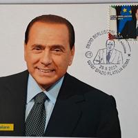 Cartolina filatelica Silvio Berlusconi 