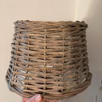 Paralume in rattan per lampada shabby chic