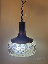 Lampadario  in cristallo, anni '70 vintage