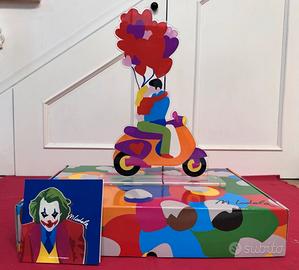 Marco Lodola serigrafia plexiglass kiss in motion