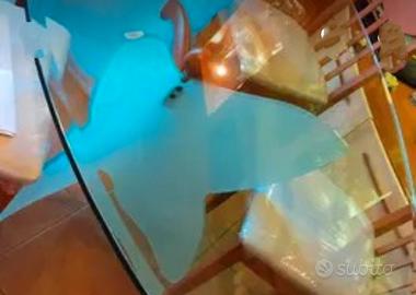 Tavolo da 6 e tavolino in cristallo