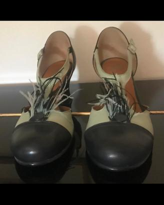 scarpe con piume tagl.38