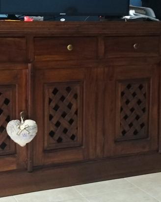 credenza mobile etnico in legno 