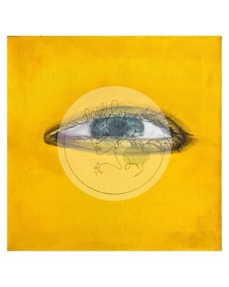 Quadro ad olio giallo 40x40 cm