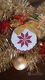pallina di natale punto croce 