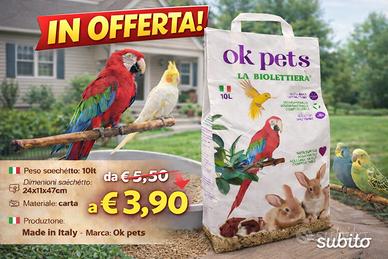 Biolettiera OK PETS 10L (Uccelli/Roditori/Conigli)
