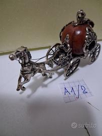 Carrozza Cenerentola arg. 800 Microfusione g. 40,8