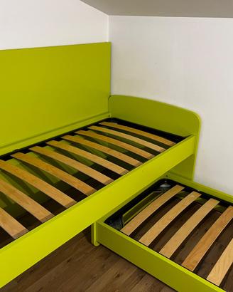 Letto singolo con secondo letto a scomparsa
