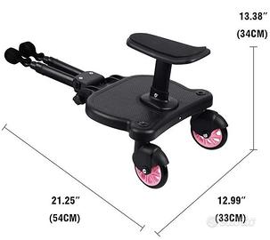 Pedana con sedile per passeggino per 2° bambino