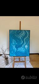 Quadro 3D moderno fatto a mano 100x77 design lusso