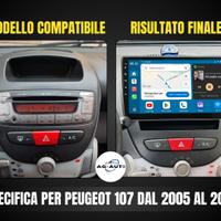 Peugeot 107  KIT COMPLET Autoradio android stereo