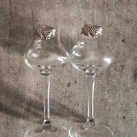 Bicchierini in vetro e argento