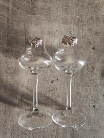 Bicchierini in vetro e argento