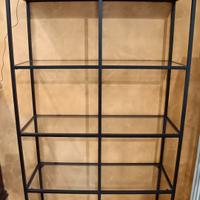 Scaffale ferro e vetro