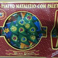 Piatto natalizio per panettone con paletta