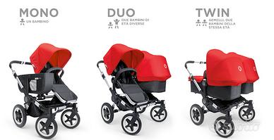 Passeggino gemellare bugaboo donkey