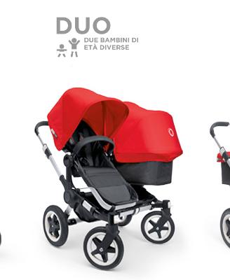 Passeggino gemellare bugaboo donkey