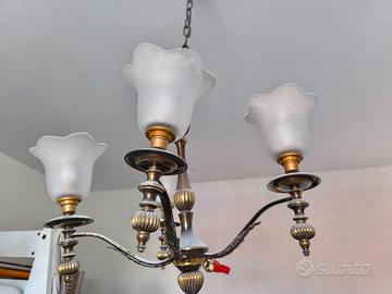 Lampadario vintage anni 60 circa ROTTO  Per RITIRO