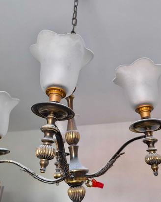 Lampadario vintage anni 60 circa ROTTO  Per RITIRO