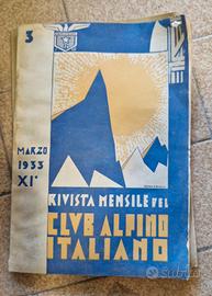 riviste VINTAGE ANNI 30 del C.A.I. club alpino ita