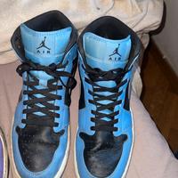 air jordan 1 mid azzurre