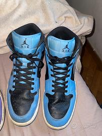 air jordan 1 mid azzurre