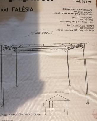 Gazebo in acciaio verniciato 