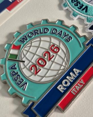 Placca in metallo Vespa World Days Roma  2026