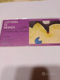 biglietto lotteria di Monza 1975