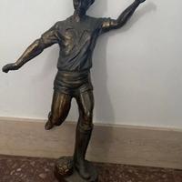 Statua ottone/bronzo calciatore cimelio sportivo