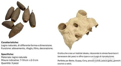 Tane/Nascondigli pesci Acquario