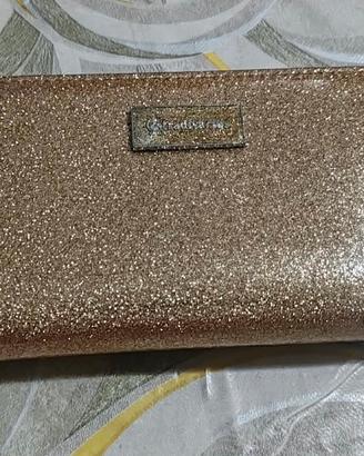 Portafoglio glitter oro Stradivarius