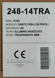 Parete fissa box doccia 80x185