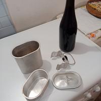 Gavetta in alluminio vintage, prodotta da PADERNO 