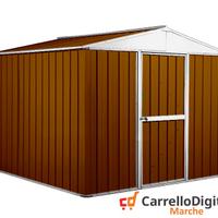 Box porta attrezzi lamiera 276x260 legno scuro