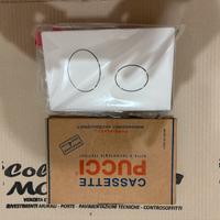 Placca doppio pulsante bianca