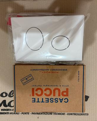 Placca doppio pulsante bianca