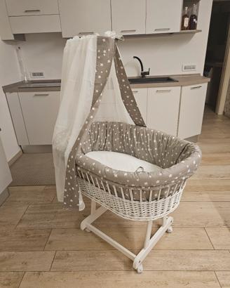 Culla in vimini per bambini marca Alvi