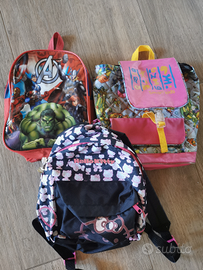 Zaini per bambino e bambina scuola materna