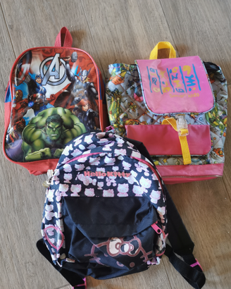 Zaini per bambino e bambina scuola materna
