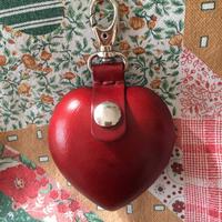 Portachiavi/portamonete in pelle a forma di cuore