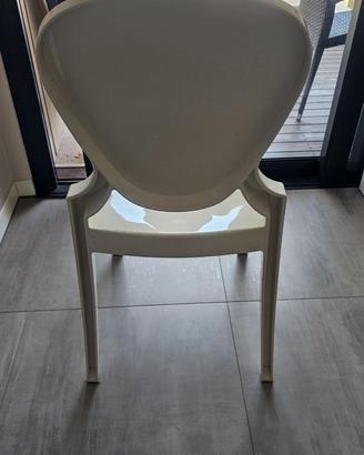 Set di 4 sedie di robusta plastica design