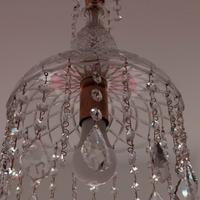 Lampadario in vetro di cristallo 