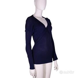 Sottogiacca da donna in maglia blu - tg. S