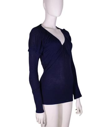 Sottogiacca da donna in maglia blu - tg. S