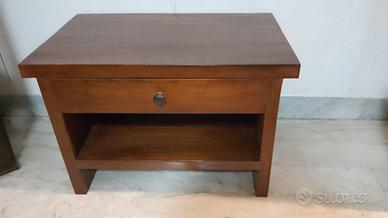 Comodino Legno Robusto Antico Cassetto Vintage Mob