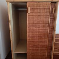 armadio in rattan 