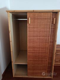 armadio in rattan 
